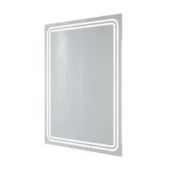 RAK Ceramics Pluto 600x800 LED Illuminated Portrait Mirror With Demister Shavers Socket And Touch Sensor Switch - RAKPLU5001