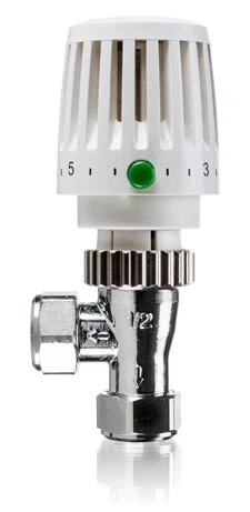 Honeywell Valencia VTL120-10A 10mm Angled Traditional TRV + Lockshield