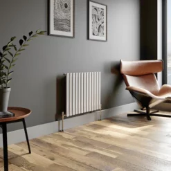 DuraTherm Horizontal Oval Tube Single Panel Designer Radiator - 600 X 780mm White