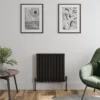 DuraTherm Horizontal Oval Tube Double Panel Designer Radiator - 600 X 600mm Black -UK Bathroom Supplies Sales 477d4faa d020 41b3 8a30 b1d78f2a858c