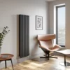 DuraTherm Vertical Oval Tube Double Panel Designer Radiator - 1600 X 480mm Anthracite -UK Bathroom Supplies Sales 488ae288 8dbe 4ec3 ad7c dfe7b35f3123