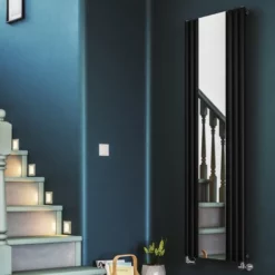 Terma Rolo-Mirror Designer Radiator 1800x590mm Heban Black - WGROM180059KIHEUC01 -UK Bathroom Supplies Sales 4952f720 9db6 4c96 b1b1 04579a649286