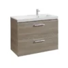Roca Prisma 900mm 2 Drawer Basin Unit Textured Ash - 856883321