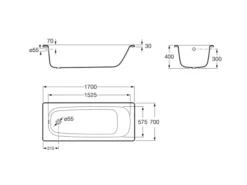Roca Contesa Steel Bath 1700 X 700mm Anti Slip 2 Tap Holes - 2370J3000 5 Roca Contesa Steel Bath 1700 X 700mm Anti Slip 2 Tap Holes - 2370J3000 -UK Bathroom Supplies Sales 4c3a25df 3bed 4de2 8689 161ccd157ae7