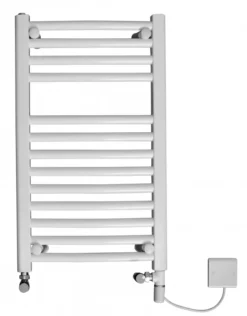 Discount Curved Dual Fuel White Towel Rail 1750mm X 600mm - 6MA17DF