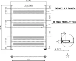 Essentials Heated Towel Rail Chrome 750 X 600mm Flat 16 Essentials Heated Towel Rail Chrome 750 X 600mm Flat -UK Bathroom Supplies Sales 50c7c009 31b9 45ff 99cc a7cba4551df5