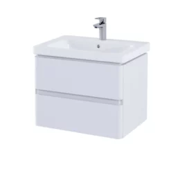 RAK Ceramics Resort 650 Double Draw Basin Unit In Matt White - RAKRSTWBU65600