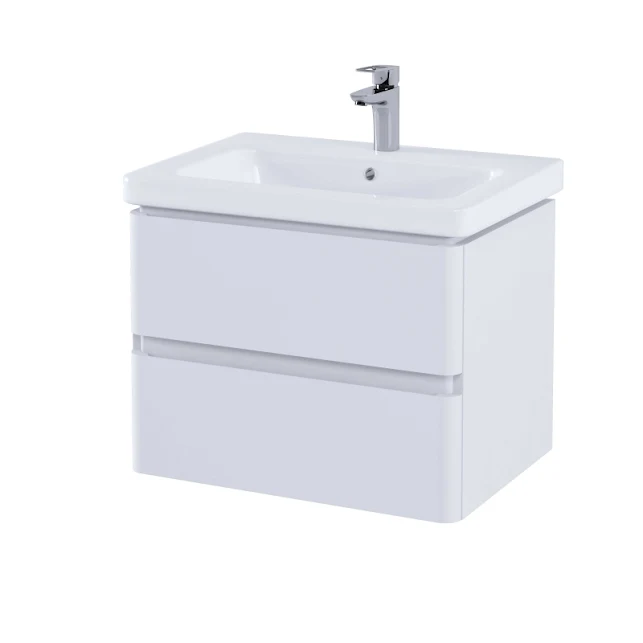 RAK Ceramics Resort 650 Double Draw Basin Unit In Matt White - RAKRSTWBU65600 3 RAK Ceramics Resort 650 Double Draw Basin Unit In Matt White - RAKRSTWBU65600