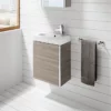 Roca Mini 450mm Basin Unit With Basin Textured Grey - 855873156 -UK Bathroom Supplies Sales 5449197a 8582 49f5 abcd 09239c30a379