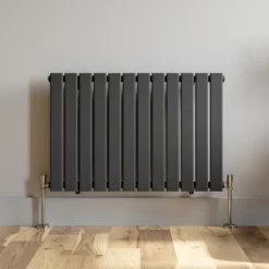 DuraTherm Horizontal Single Flat Panel Designer Radiator - 600 X 908mm Anthracite -UK Bathroom Supplies Sales 563c06bc b621 4015 85c0 8ec57d835093
