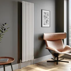 DuraTherm Vertical Oval Tube Single Panel Designer Radiator - 1800 X 480mm White -UK Bathroom Supplies Sales 56522cb5 3453 4bd2 9f93 559efdf1cbba