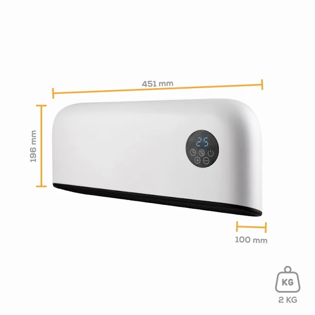 TCP Smart Wall Mounted 2000W Downflow Ceramic Heater - SMAWHHEAT2000WHOR705 10 TCP Smart Wall Mounted 2000W Downflow Ceramic Heater - SMAWHHEAT2000WHOR705 - Image 8