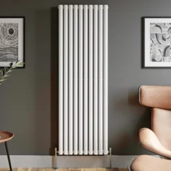 DuraTherm Vertical Oval Tube Double Panel Designer Radiator - 1800 X 600mm White -UK Bathroom Supplies Sales 583d42f8 ea2e 4dc8 bb4c 1c0e63115c8a