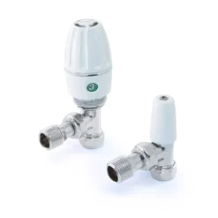 Pegler Terrier 3 Angled TRV And Lockshield Pack 8/10mm White - 631802