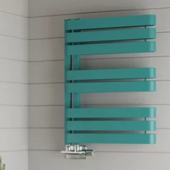Terma Warp S Heated Towel Rail 655x500mm Matt Teal - WGWAS065050K5M8GD -UK Bathroom Supplies Sales 5c064b99 b887 4b88 9673 ff071d36d359