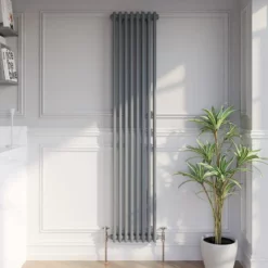 Park Lane Traditional Vertical Colosseum Double Bar Column Radiator Anthracite - 1800 X 380mm