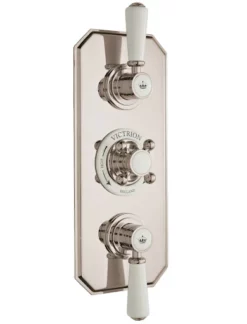 BC Designs Victrion Concealed Mixer Shower Valve Nickel - Twin Outlet - CSA030N