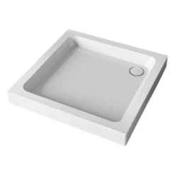 Mira Flight Deep 800 X 800mm Stone Resin Square Shower Tray With Waste
