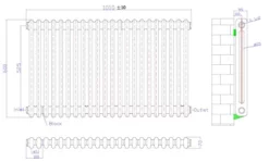 Park Lane Traditional Colosseum Double Bar Column Radiator Anthracite 600 X 1010mm -UK Bathroom Supplies Sales 6418e5ba 6143 46a1 969d 5ed0a612239d 1