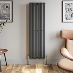 DuraTherm Vertical Single Flat Panel Designer Radiator - 1600 X 452mm Anthracite -UK Bathroom Supplies Sales 65470aaf ad14 4c70 a11d 361831c48888