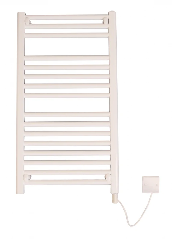 Discount Straight Electric White Towel Rail 1172mm X 600mm - 6M11E 3 Discount Straight Electric White Towel Rail 1172mm X 600mm - 6M11E