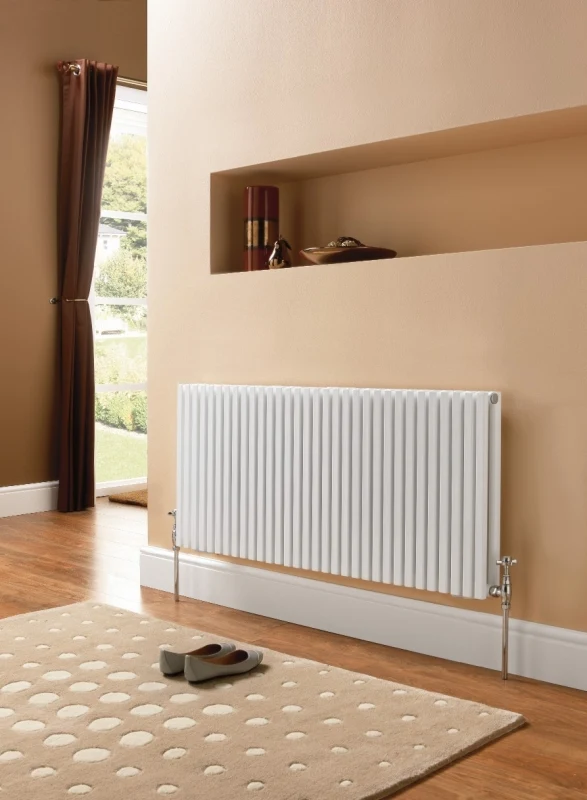Ultraheat Klon 600mm X 611mm Horizontal Tubular Radiator Traffic White - KD616W 4 Ultraheat Klon 600mm X 611mm Horizontal Tubular Radiator Traffic White - KD616W - Image 2