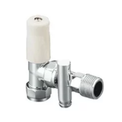 Pegler Terrier 8mm Angled Radiator Valve And Lockshield 601052