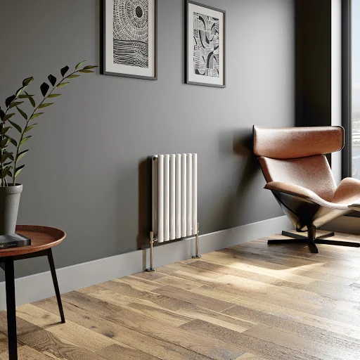 DuraTherm Horizontal Oval Tube Double Panel Designer Radiator - 600 X 420mm White 3 DuraTherm Horizontal Oval Tube Double Panel Designer Radiator - 600 X 420mm White