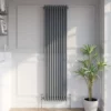 Park Lane Traditional Vertical Colosseum Triple Bar Column Radiator Anthracite - 1800 X 470mm