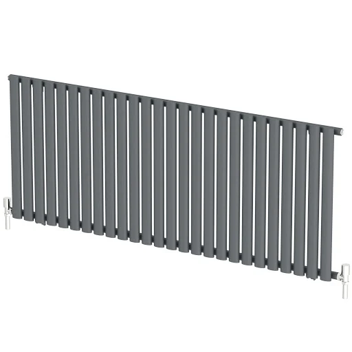 DuraTherm Horizontal Oval Tube Single Panel Designer Radiator - 600 X 1560mm Anthracite 8 DuraTherm Horizontal Oval Tube Single Panel Designer Radiator - 600 X 1560mm Anthracite - Image 6