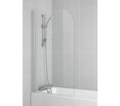 Ideal Standard Connect Radius Bath Screen Bright Silver - T9924EO