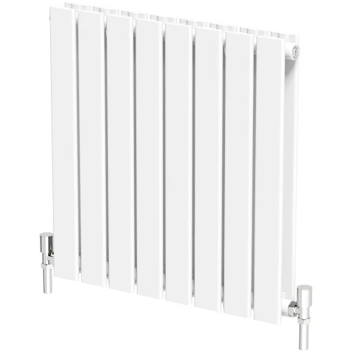 DuraTherm Horizontal Double Flat Panel Designer Radiator - 600 X 608mm White 8 DuraTherm Horizontal Double Flat Panel Designer Radiator - 600 X 608mm White - Image 6