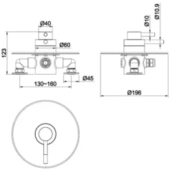Architeckt Round Thermostatic Concealed Shower Valve 7 Architeckt Round Thermostatic Concealed Shower Valve -UK Bathroom Supplies Sales 7507178d b034 4746 98a9 de4bea70a101