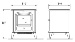 Dimplex Club LED Electric Stove -UK Bathroom Supplies Sales 7580a640 da02 4da7 9bfa f7fbac299e10