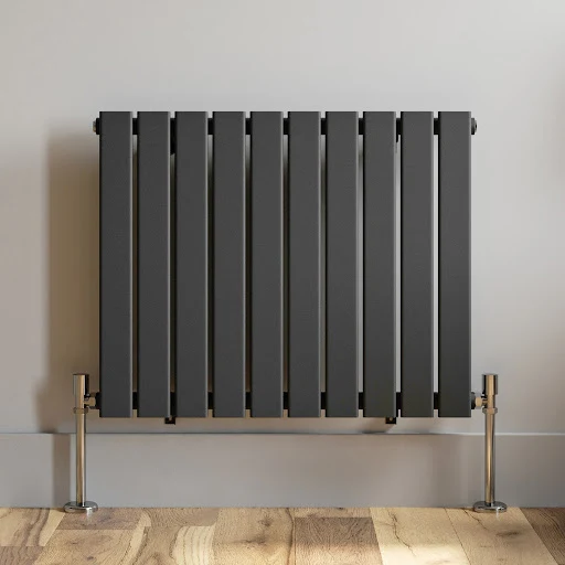 DuraTherm Horizontal Single Flat Panel Designer Radiator - 600 X 756mm Anthracite 6 DuraTherm Horizontal Single Flat Panel Designer Radiator - 600 X 756mm Anthracite - Image 4