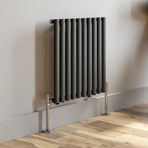 DuraTherm Horizontal Oval Tube Single Panel Designer Radiator - 600 X 600mm Anthracite 5 DuraTherm Horizontal Oval Tube Single Panel Designer Radiator - 600 X 600mm Anthracite - Image 3