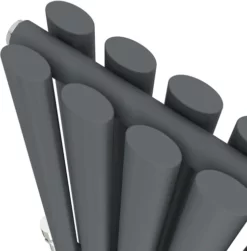 DuraTherm Horizontal Oval Tube Double Panel Designer Radiator - 600 X 600mm Anthracite -UK Bathroom Supplies Sales 799f461c 8da9 4112 b38a 858d2082bb69
