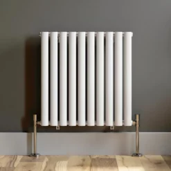 DuraTherm Horizontal Oval Tube Single Panel Designer Radiator - 600 X 600mm White -UK Bathroom Supplies Sales 7a7d084c 9ef4 4cb1 870c 601ad7f4433c