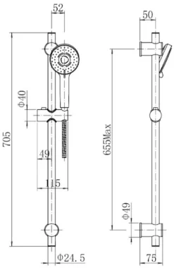 Architeckt Round Shower Kit With Adjustable Handset - Multi Spray -UK Bathroom Supplies Sales 7d4bf444 7437 418f b054 ecfe5c281867