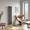 DuraTherm Vertical Oval Tube Single Panel Designer Radiator - 1600 X 360mm Anthracite -UK Bathroom Supplies Sales 7e94d634 55c6 43b5 9ba1 661083d22ba0