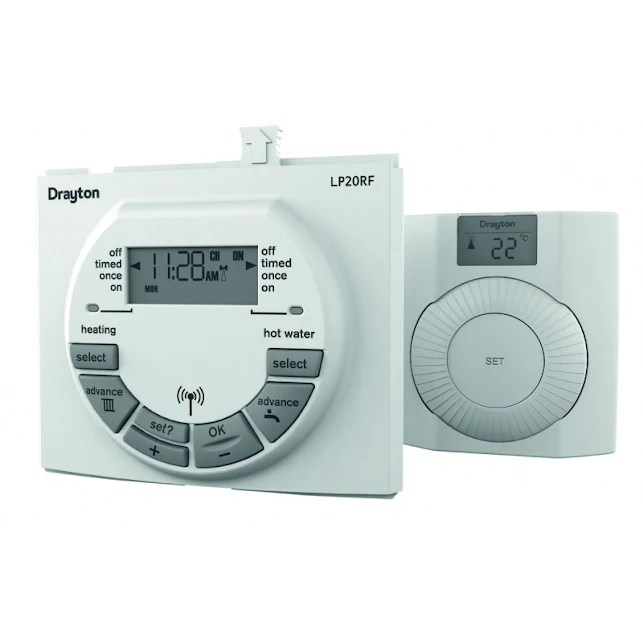 Drayton LP20RF Dual Channel Programmer & Digistat+RF Wireless Room Thermostat - RF562DR 3 Drayton LP20RF Dual Channel Programmer & Digistat+RF Wireless Room Thermostat - RF562DR