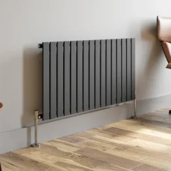 DuraTherm Horizontal Single Flat Panel Designer Radiator - 600 X 1212mm Anthracite -UK Bathroom Supplies Sales 80c1895e edd6 4035 85dd b30a00d3f83d