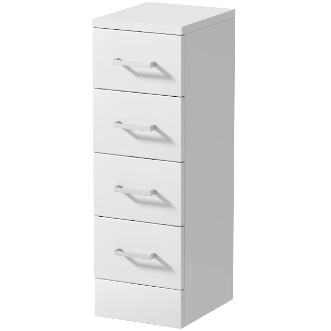 Alpine White Gloss 4 Drawer Storage Unit 250 X 330mm 5 Alpine White Gloss 4 Drawer Storage Unit 250 X 330mm - Image 3