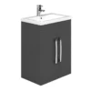 Essential Nevada 600mm Basin Unit With Basin Dark Grey - EFP300GR