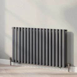 DuraTherm Horizontal Oval Tube Single Panel Designer Radiator - 600 X 1020mm Anthracite -UK Bathroom Supplies Sales 854ebc04 ac31 454d 819f bd9c4e9d9da0