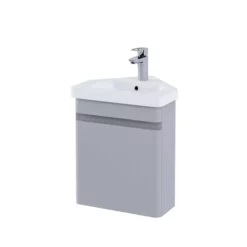 RAK Ceramics Resort 450 Corner Basin Unit In Matt Stone - RAKRSTWBC45601