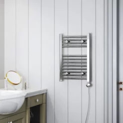 Terma Leo Electric Towel Rail With MOA Blue Element 600x400mm Chrome - WLLLE060040-MOB -UK Bathroom Supplies Sales 85ef0898 9a29 49f9 a718 7ce2be400e47