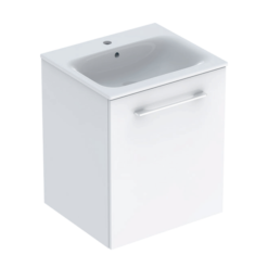 Geberit Selnova Square S Grab & Go 550mm Basin With 1 Drawer Vanity Unit Pack White - 501.248.00.1