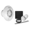 Xpelair Simply Silent Standard Round 100mm Bathroom Fan With PIR Sensor & Wall Kit - DX100PIRR