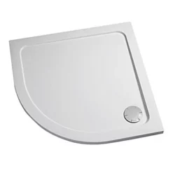 Mira Flight Low Profile 1000 X 800mm Stone Resin Offset Quadrant Shower Tray With Waste - LH